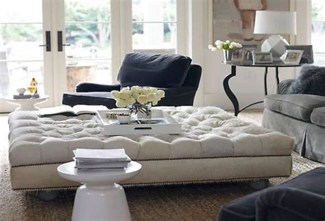 large upholstered ottoman coffee table.